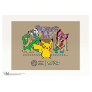 Pokemon x Natural History Museum Pikachu and Friends Art Print